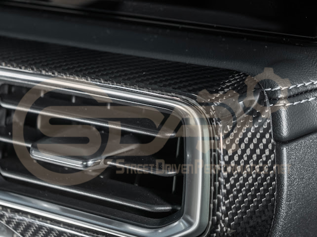 2024-UP FORD MUSTANG S650 | CARBON FIBER SINGLE SCREEN AC CONTROL CENTER SURROUNDING INTERIOR TRIM COVER